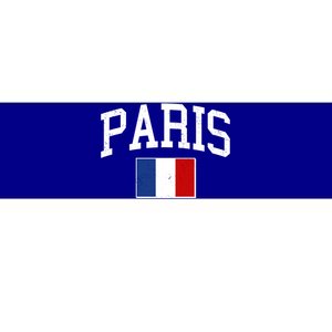 Sporty Paris France Flag Logo Sports Fan Bumper Sticker