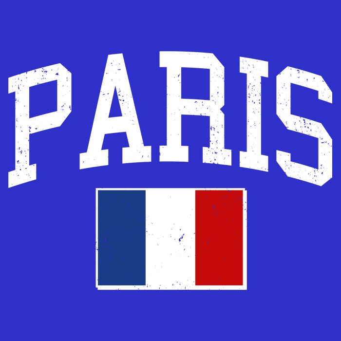 Sporty Paris France Flag Logo Sports Fan Polo