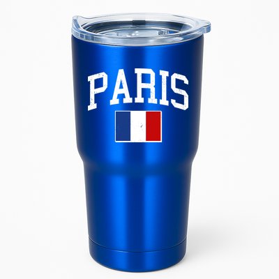 Sporty Paris France Flag Logo Sports Fan Tumbler