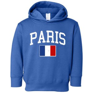 Sporty Paris France Flag Logo Sports Fan Toddler Hoodie