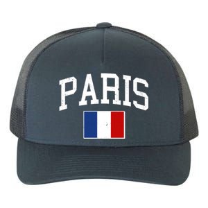 Sporty Paris France Flag Logo Sports Fan Yupoong Adult 5-Panel Trucker Hat