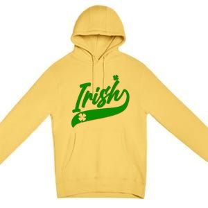 Sporty St. Patrick's Day Irish Logo Premium Pullover Hoodie