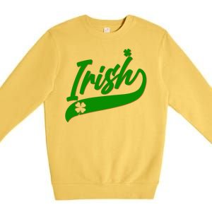 Sporty St. Patrick's Day Irish Logo Premium Crewneck Sweatshirt