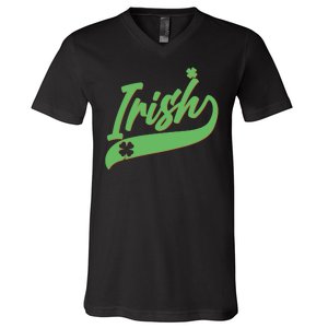 Sporty St. Patrick's Day Irish Logo V-Neck T-Shirt