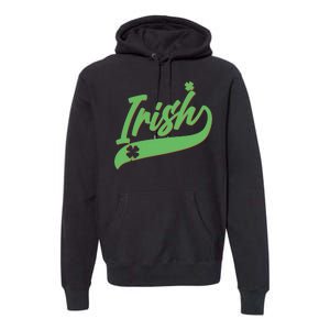 Sporty St. Patrick's Day Irish Logo Premium Hoodie