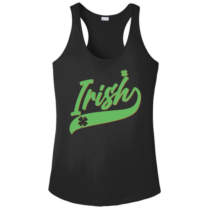 Sporty St. Patrick's Day Irish Logo Ladies PosiCharge Competitor Racerback Tank