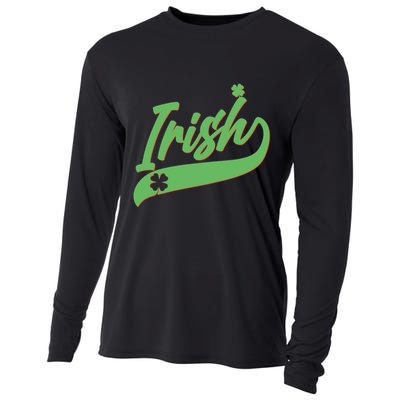 Sporty St. Patrick's Day Irish Logo Cooling Performance Long Sleeve Crew