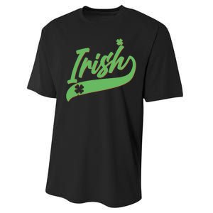 Sporty St. Patrick's Day Irish Logo Performance Sprint T-Shirt