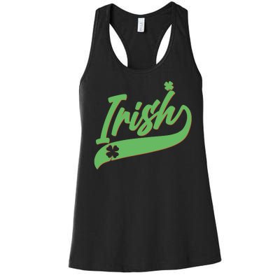 Sporty St. Patrick's Day Irish Logo Women's Racerback Tank