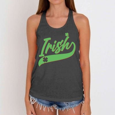 Sporty St. Patrick's Day Irish Logo Women's Knotted Racerback Tank