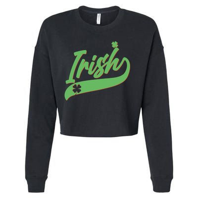 Sporty St. Patrick's Day Irish Logo Cropped Pullover Crew