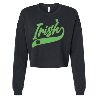 Sporty St. Patrick's Day Irish Logo Cropped Pullover Crew