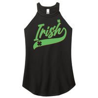 Sporty St. Patrick's Day Irish Logo Women's Perfect Tri Rocker Tank