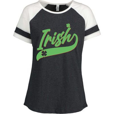 Sporty St. Patrick's Day Irish Logo Enza Ladies Jersey Colorblock Tee