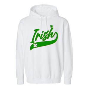 Sporty St. Patrick's Day Irish Logo Garment-Dyed Fleece Hoodie