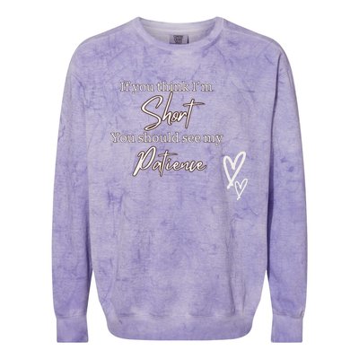 Short People Patience Colorblast Crewneck Sweatshirt