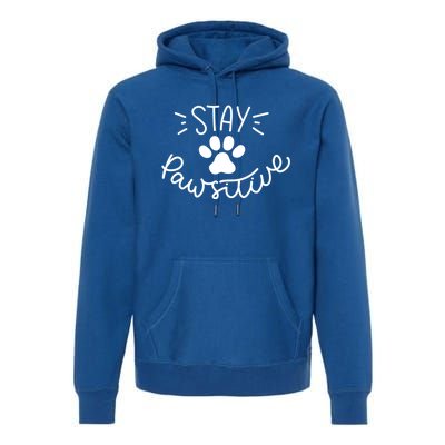 Stay Pawsitive (Positive) Gift Premium Hoodie