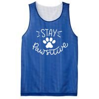 Stay Pawsitive (Positive) Gift Mesh Reversible Basketball Jersey Tank