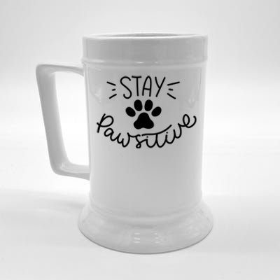 Stay Pawsitive (Positive) Gift Beer Stein