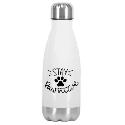 Stay Pawsitive (Positive) Gift Stainless Steel Insulated Water Bottle