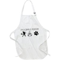 Simple Pickleball Player Full-Length Apron With Pockets