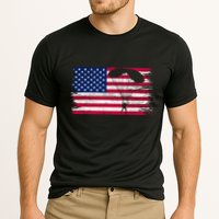 Sky Paraglider Paramotor Paragliding American Flag Skydiving Gift Cooling Performance Crew T-Shirt