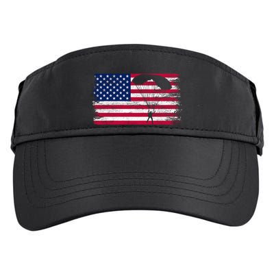 Sky Paraglider Paramotor Paragliding American Flag Skydiving Gift Adult Drive Performance Visor