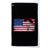 Sky Paraglider Paramotor Paragliding American Flag Skydiving Gift Golf Towel