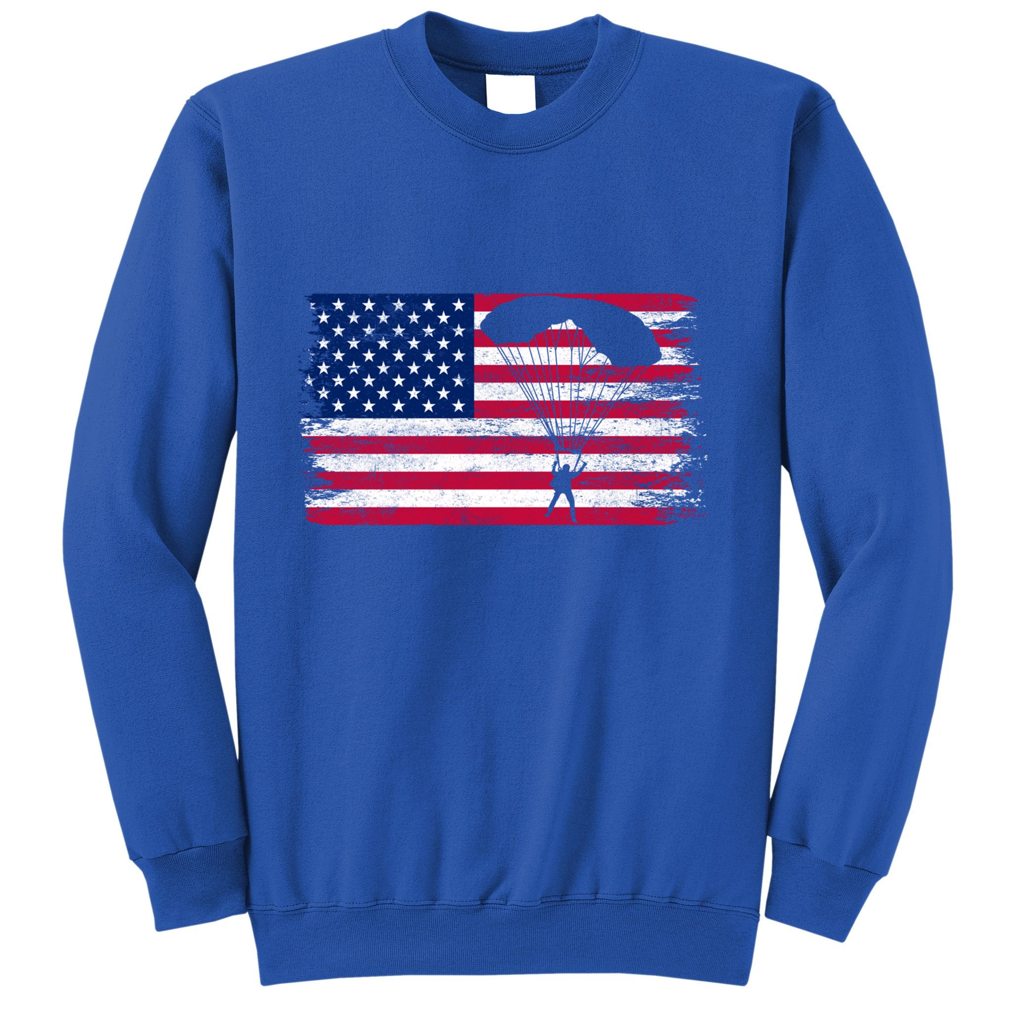 Sky Paraglider Paramotor Paragliding American Flag Skydiving Gift Sweatshirt