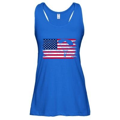 Sky Paraglider Paramotor Paragliding American Flag Skydiving Gift Ladies Essential Flowy Tank