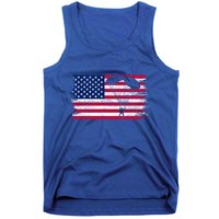 Sky Paraglider Paramotor Paragliding American Flag Skydiving Gift Tank Top