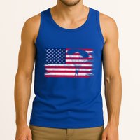 Sky Paraglider Paramotor Paragliding American Flag Skydiving Gift Tank Top