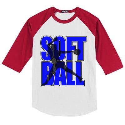 Softball Pitcher Perfect For Teens Perfect Practice Gift Kids Colorblock Raglan Jersey