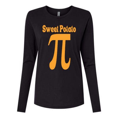 Sweet Potato Pie Math Pun Pi Day Joke Womens Cotton Relaxed Long Sleeve T-Shirt