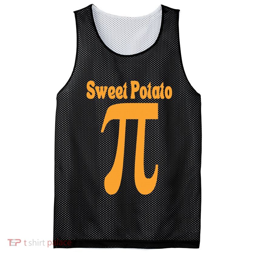 Sweet Potato Pie Math Pun Pi Day Joke Mesh Reversible Basketball Jersey Tank