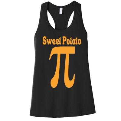 Sweet Potato Pie Math Pun Pi Day Joke Women's Racerback Tank