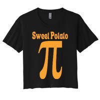 Sweet Potato Pie Math Pun Pi Day Joke Women's Crop Top Tee