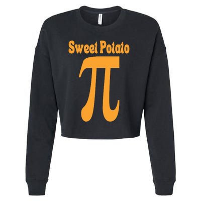 Sweet Potato Pie Math Pun Pi Day Joke Cropped Pullover Crew