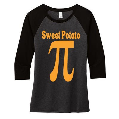 Sweet Potato Pie Math Pun Pi Day Joke Women's Tri-Blend 3/4-Sleeve Raglan Shirt