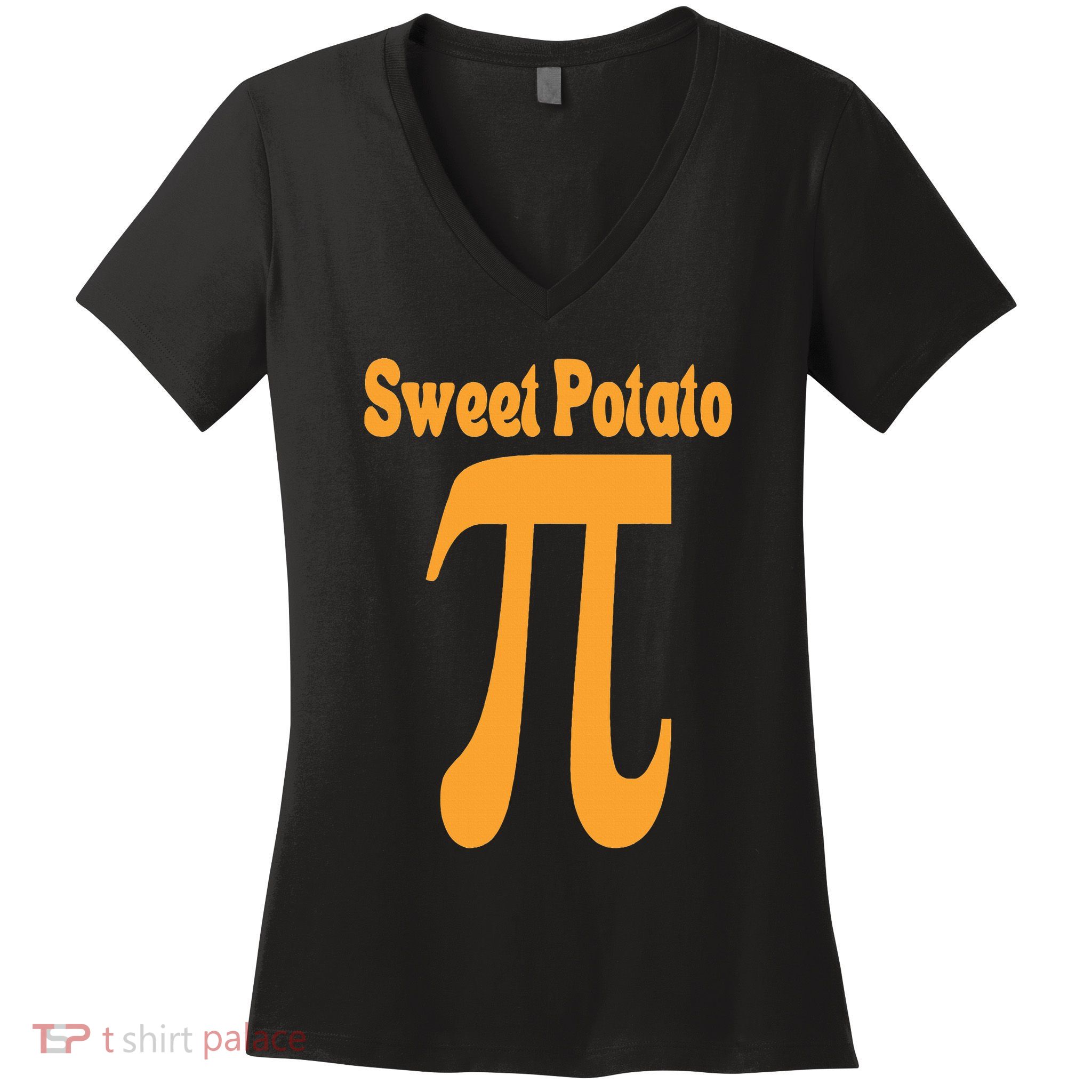 Sweet Potato Pie Math Pun Pi Day Joke Women's V-Neck T-Shirt