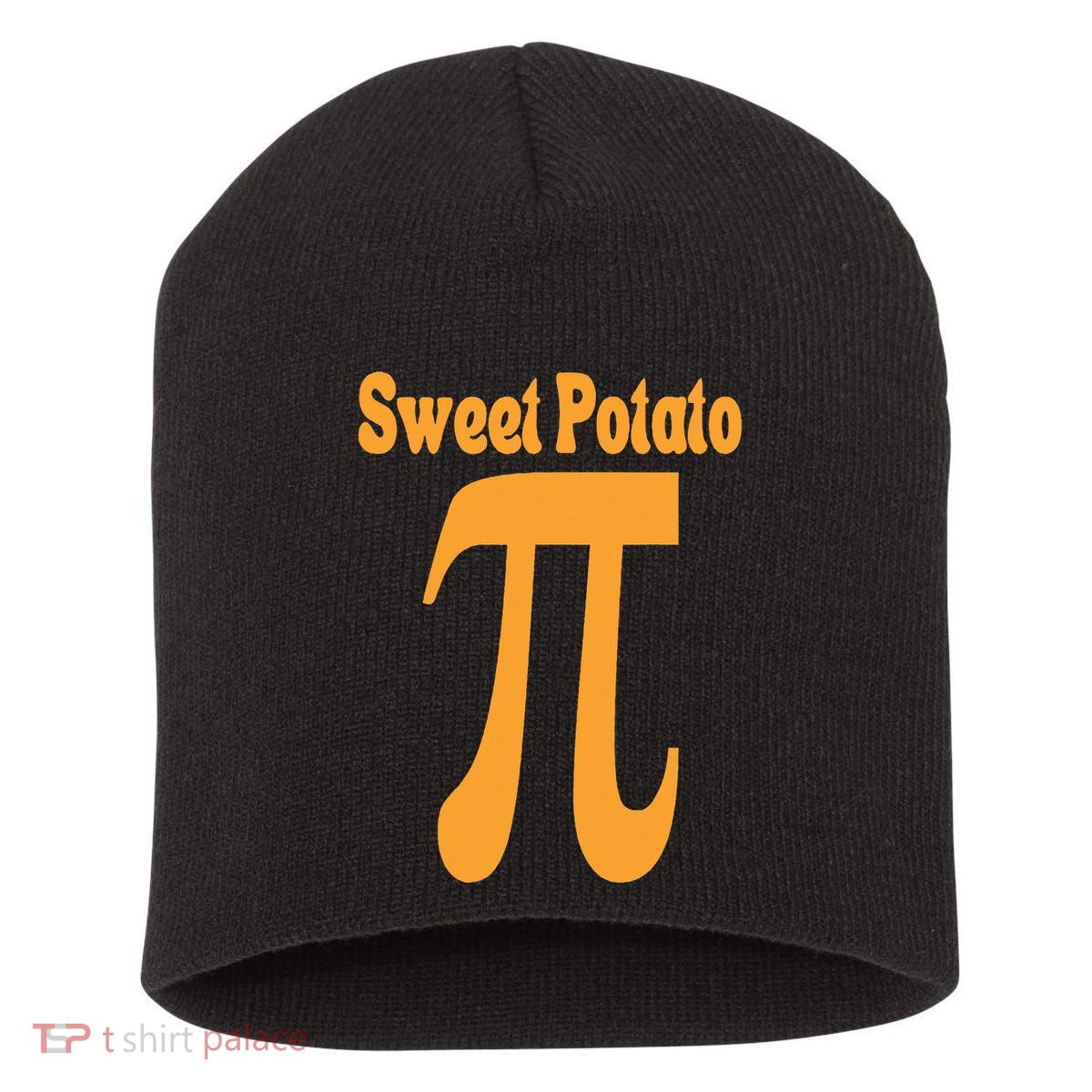 Sweet Potato Pie Math Pun Pi Day Joke Short Acrylic Beanie