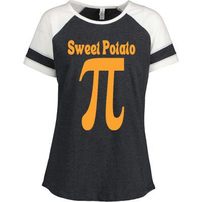 Sweet Potato Pie Math Pun Pi Day Joke Enza Ladies Jersey Colorblock Tee