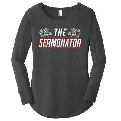 Sermonator Pastor Preacher Christian Believer Religious Women's Perfect Tri Tunic Long Sleeve Shirt