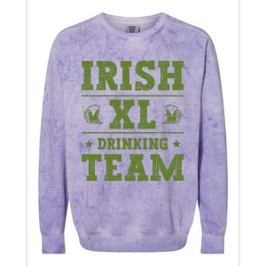 St Patrick`s Patricks Day Lucky Irish Xl Ing Team Beer Gift Colorblast Crewneck Sweatshirt