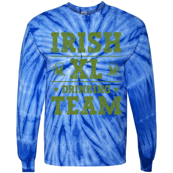 St Patrick`s Patricks Day Lucky Irish Xl Ing Team Beer Gift Tie-Dye Long Sleeve Shirt