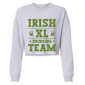 St Patrick`s Patricks Day Lucky Irish Xl Ing Team Beer Gift Cropped Pullover Crew