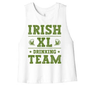 St Patrick`s Patricks Day Lucky Irish Xl Ing Team Beer Gift Women's Racerback Cropped Tank