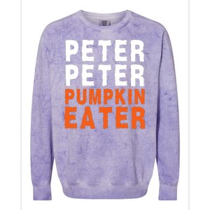 Scary Peter Peter Pumpkin Eater Halloween Costume Couple Funny Halloween Costume Colorblast Crewneck Sweatshirt