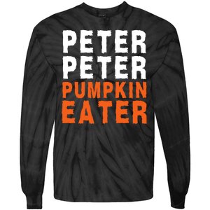 Scary Peter Peter Pumpkin Eater Halloween Costume Couple Funny Halloween Costume Tie-Dye Long Sleeve Shirt