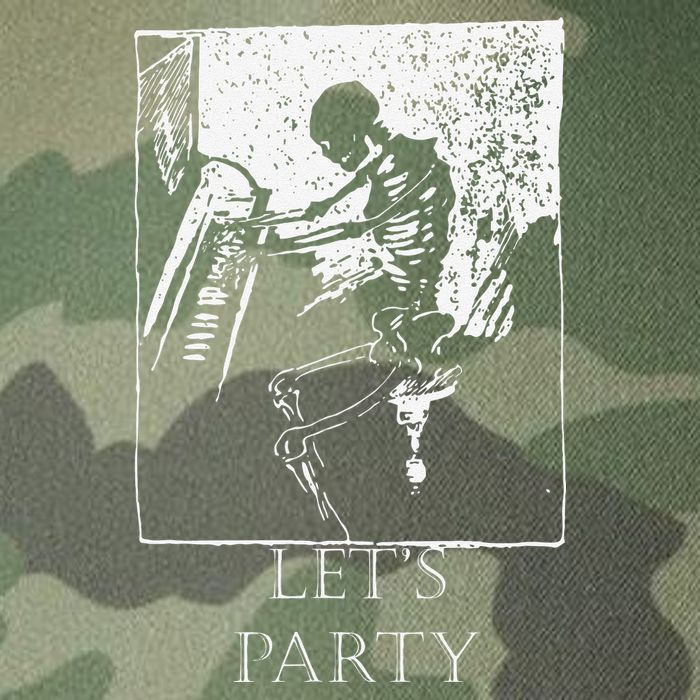 Skeleton Playing Piano Lets Party Halloween Legacy Tie Dye Trucker Hat